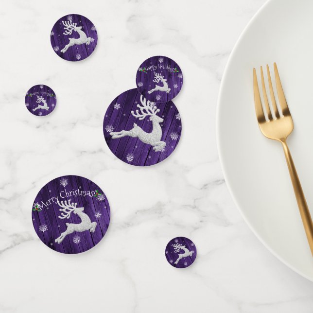 Lila Rustikaler Weihnachtsmann Confetti Konfetti (Gruppe)