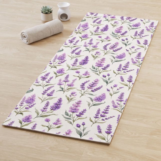 Lila Salbei Grün Lavendel Blumen Yogamatte (Von Creator hochgeladen)