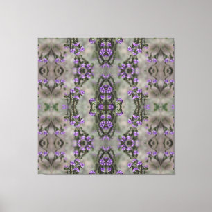 Lila Salz Heliotrop Wildblumenmuster Leinwanddruck