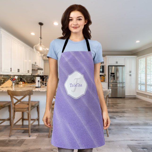 Lila Sand Ripples Personalisierte Schürze (Purple Sand Ripples Personalized Apron)