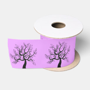 Lila Satin-Flachbandbaum Satinband