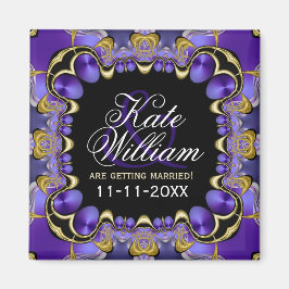 Lila Satin Wedding Magnet