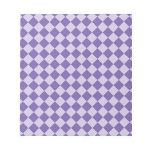 Lila Schachbrett-Diamantmuster Notizblock