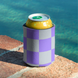 Lila Schachbrett Retro Classic Modern Geometric Dosenkühler