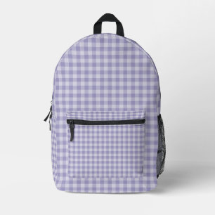 Lila Schachbrettmuster Bedruckter Rucksack
