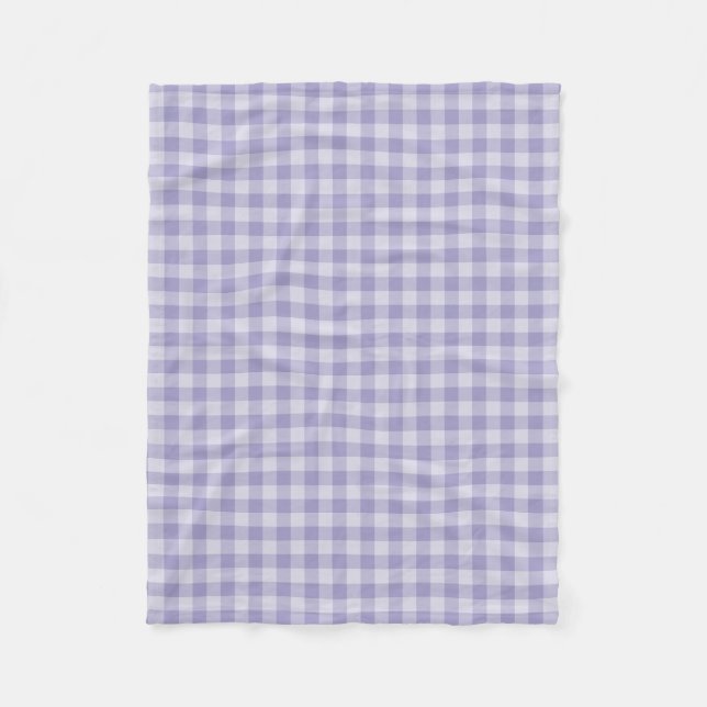 Lila Schachbrettmuster Fleecedecke (Vorderseite)