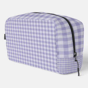 Lila Schachbrettmuster-Kulturtasche Waschbeutel