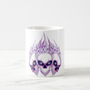 Lila Schädel Kaffeetasse