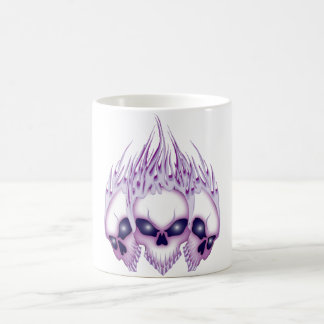 Lila Schädel Kaffeetasse