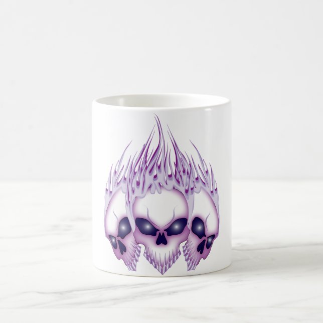 Lila Schädel Kaffeetasse (Mittel)