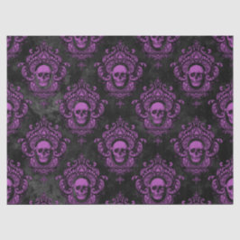 Lila Schädel und Gothic Gray Decoupage Seidenpapier