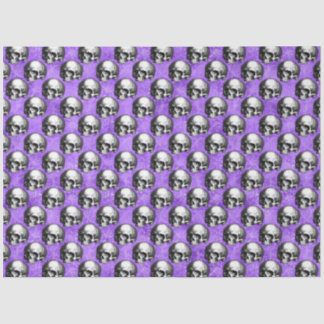 Lila Schädel und Sonnenblumen, Design 6 Seidenpapier