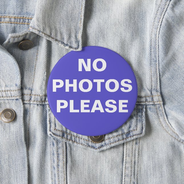 Lila Schaltfläche "Kein Foto bitte" Button-On Button (Beispiel)