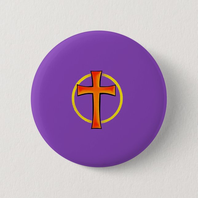 Lila Schaltfläche mit Kreuz Button (Vorderseite)