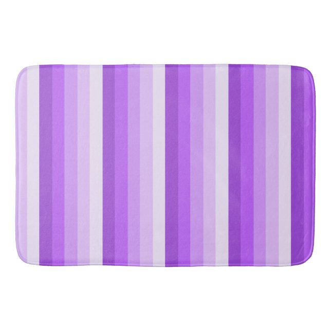 Lila Schattenstreifen Badematte (Vorderseite)