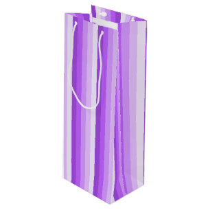 Lila Schattenstreifen Geschenktüte Für Weinflaschen