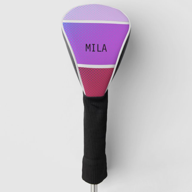 Lila Schattierungen Golf Headcover (Vorderseite)