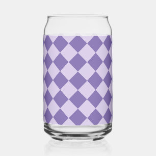 Lila Schecken-Diamantmuster-Glas Dosenglas