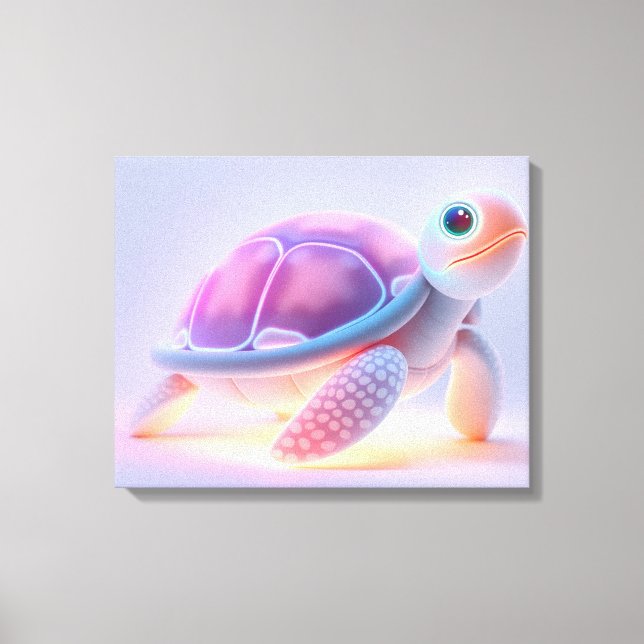 Lila Schildkröte Leinwanddruck (Vorderseite)