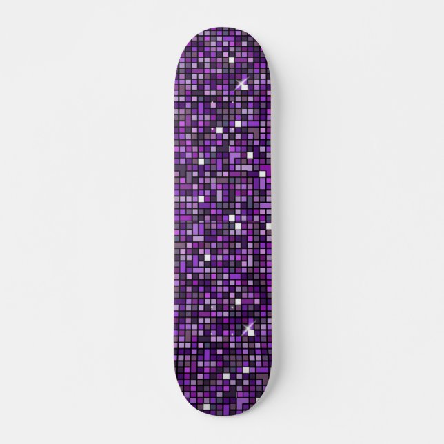 Lila Schimmer Skateboard (Vorne)