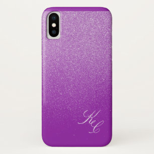 Lila Schimmer-Staub-personalisierter Case-Mate iPhone Hülle