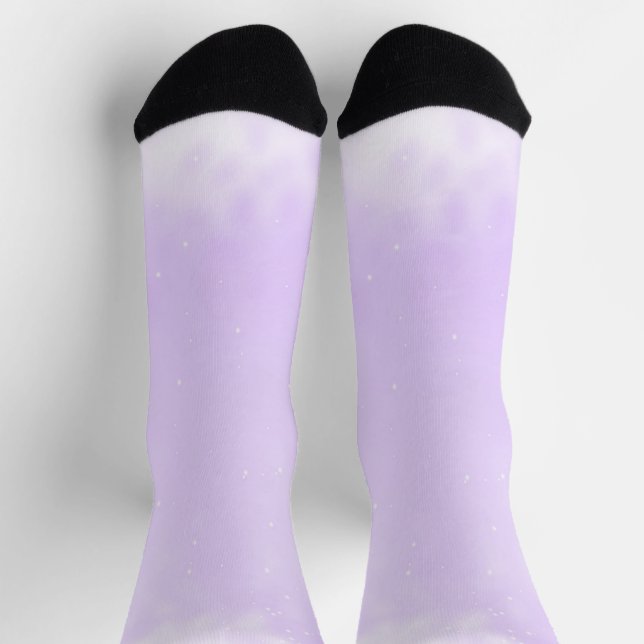 Lila Schimmer und Glitzer Socken (Oben)