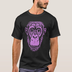 Lila Schimpansenreifen Nicht Affe Niedlicher Schim T-Shirt