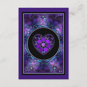 Lila Schirm und Herz .7 Begleitkarte