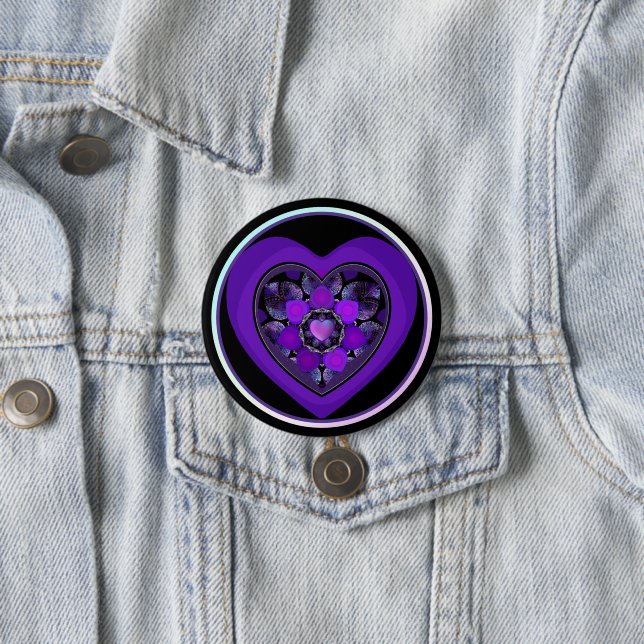 Lila Schirm und Herz .7 Button (Beispiel)