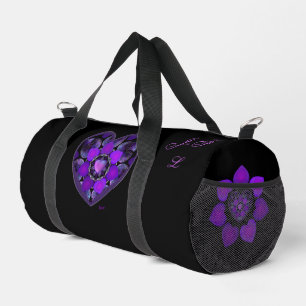 Lila Schirm und Herz .7 Duffle Bag