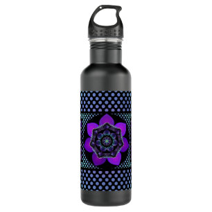 Lila Schirm und Herz .7 Edelstahlflasche