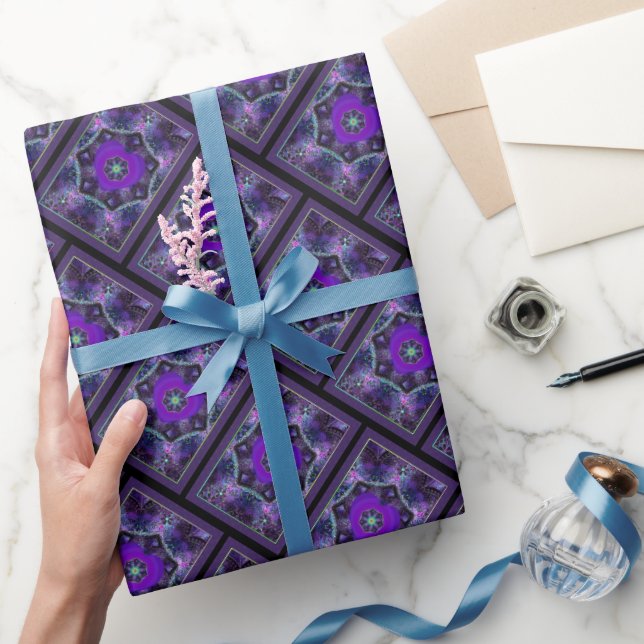 Lila Schirm und Herz .7 Geschenkpapier (Schenken)