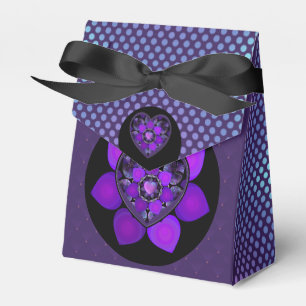 Lila Schirm und Herz.7 Geschenkschachtel