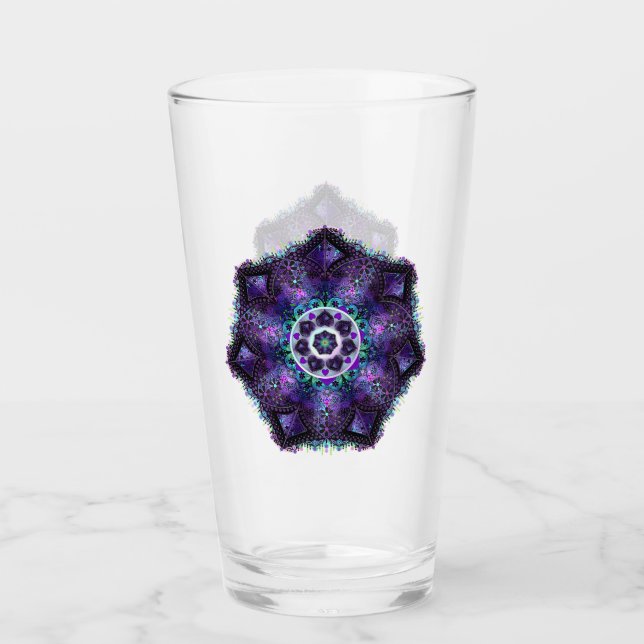Lila Schirm und Herz .7 Glas (Vorderseite)