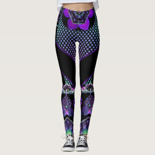 lila Schirm und Herz.7 Leggings