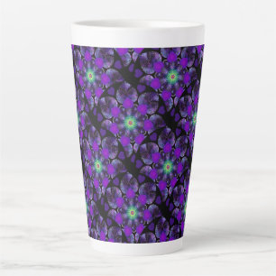 Lila Schirm und Herz .7 Milchtasse