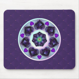 Lila Schirm und Herz .7 Mousepad