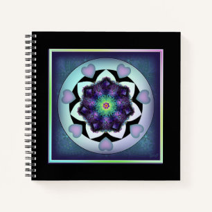 Lila Schirm und Herz .7 Notizbuch