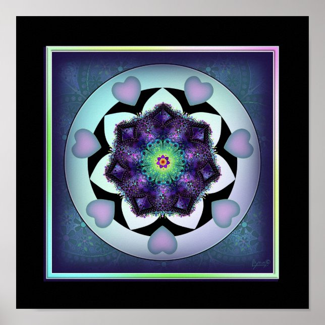 Lila Schirm und Herz .7 Poster (Vorne)