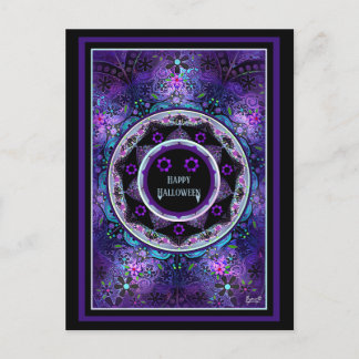 Lila Schirm und Herz.7 Postkarte