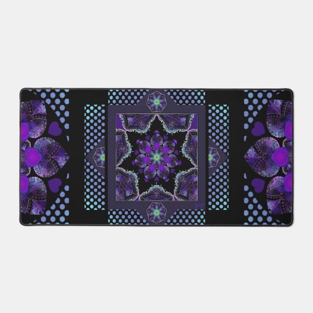 Lila Schirm und Herz .7 Schreibtischunterlage (Vorderseite)