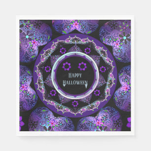 Lila Schirm und Herz.7 Serviette