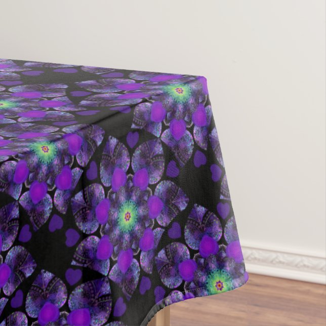 Lila Schirm und Herz .7 Tischdecke (Beispiel)