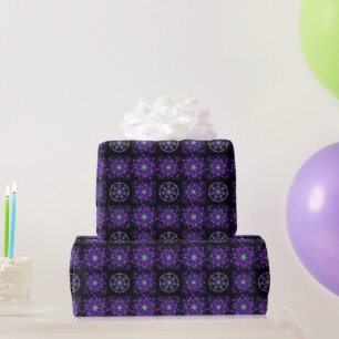 Lila Schirm- und Herzpapier .7 Geschenkpapier