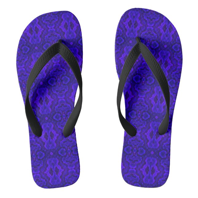 Lila Schlangenhaut Textur Flip Flops (Fußbett)