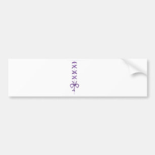 Lila Schleife Autoaufkleber