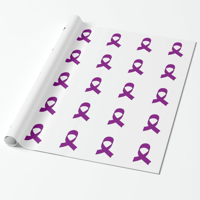 Lila Schleife Zeichnend Geschenkpapier (Ungerollt)