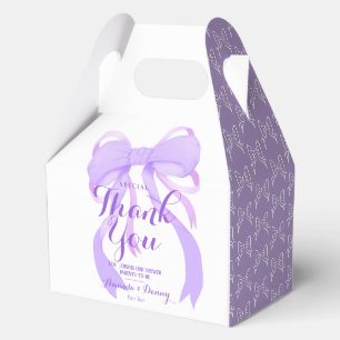 Lila Schleifenband Baby Mädchen Dusche Geschenkschachtel