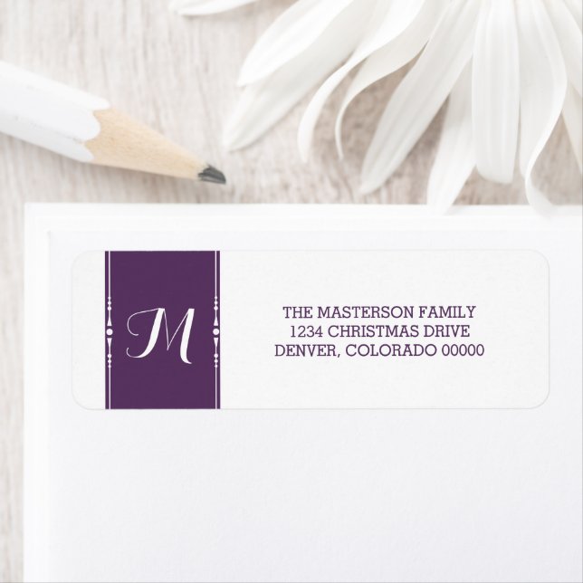 Lila, schlichte Weihnachtsadressen (Insitu)