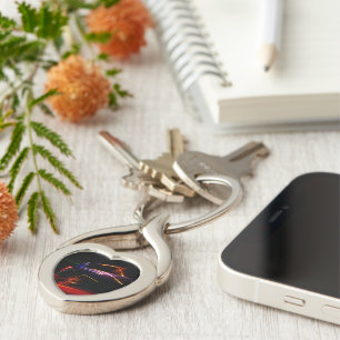 lila Schlüsselanhänger